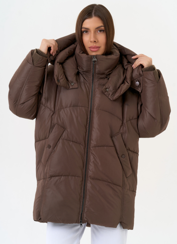 Женский пуховик с капюшоном