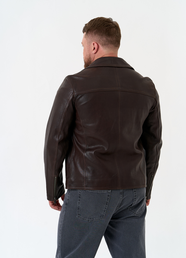 фото Мужская куртка косуха из натуральной кожи модель № 32863