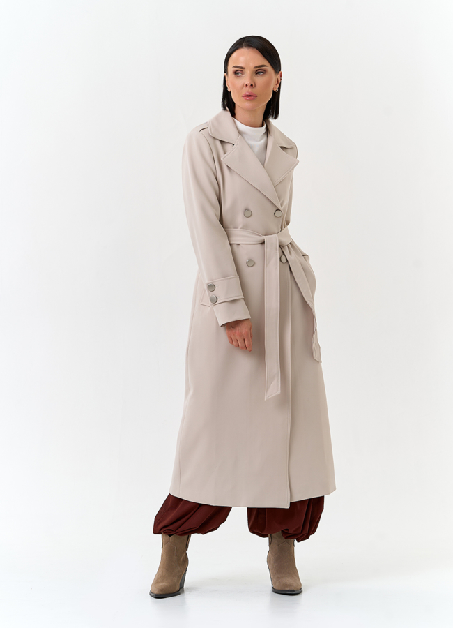 Женский плащ с поясом модель № 33095 универмаг малина