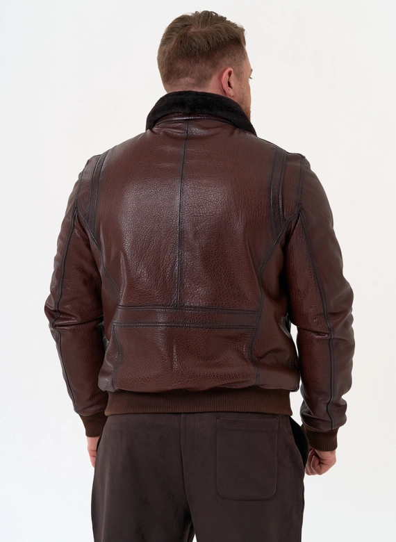 Мужская натуральная дубленка фото