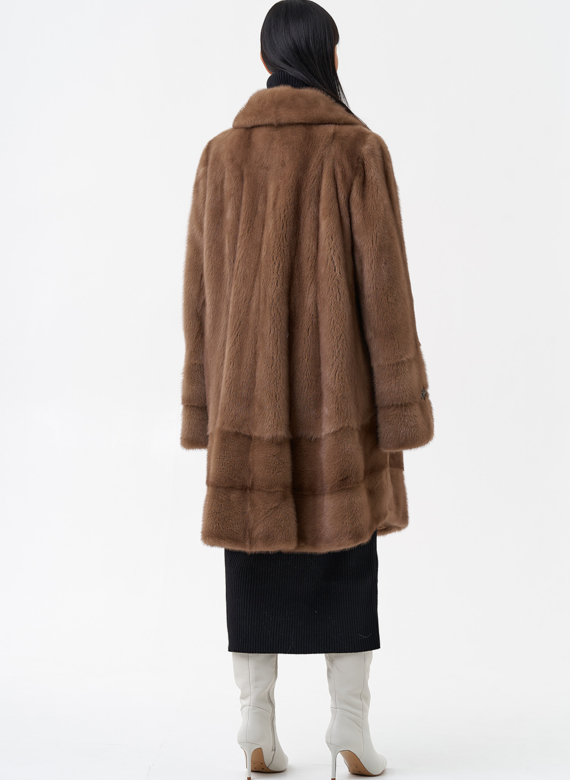 Норковая шуба с воротником