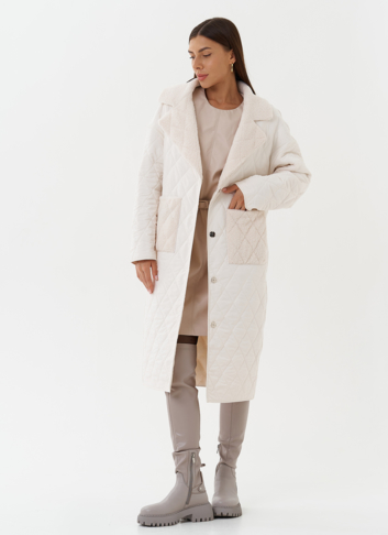 Двустороннее демисезонное пальто с экомехом