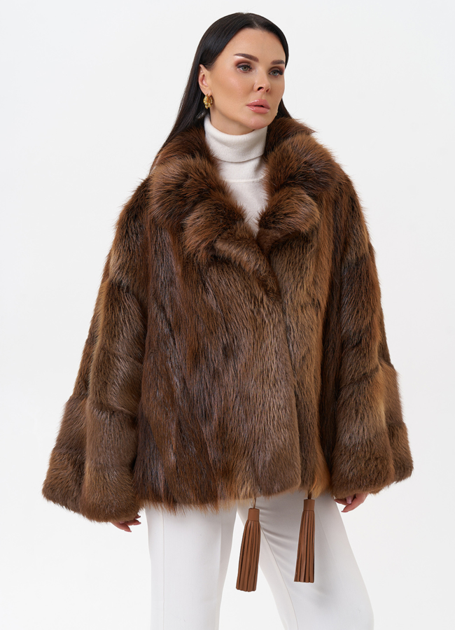 Болеро из меха бобра модель № 29413 универмаг малина