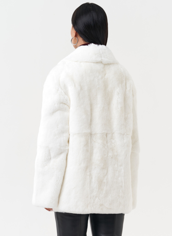 Шуба из меха кролика