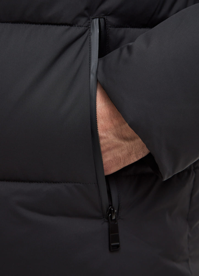 Мужской черный пуховик больших размеров модель № 30233 универмаг малина