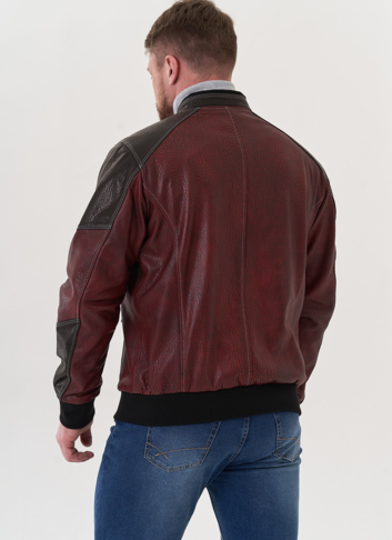 Мужская куртка мото из натуральной кожи