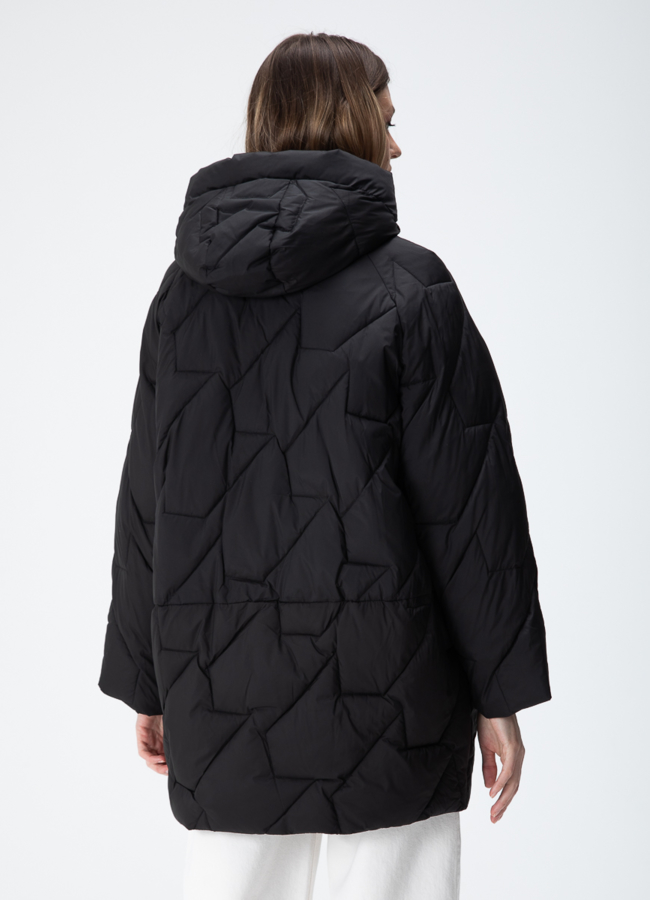 Женский пуховик с капюшоном  модель № 28388 универмаг малина