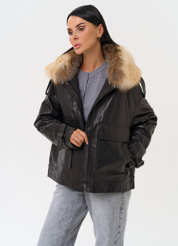 Куртка из натуральной кожи с мехом