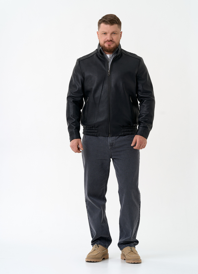 Мужская куртка бомбер из эко кожи модель № 32878 в кредит