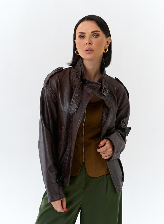 Женская куртка из натуральной кожи