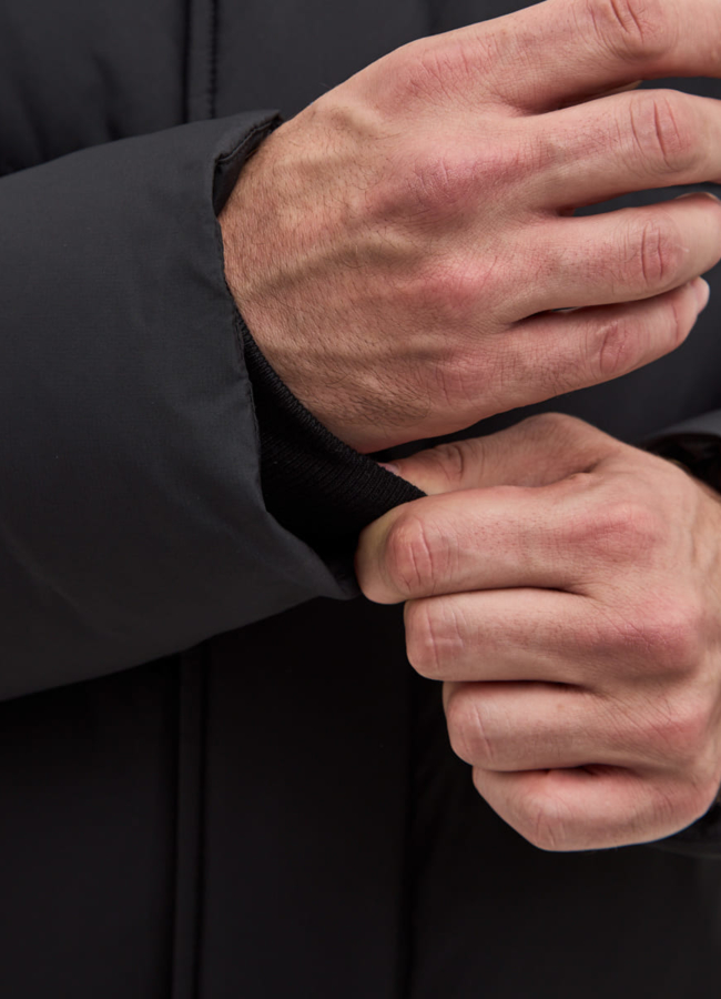 Мужской черный пуховик больших размеров модель № 30233 универмаг малина