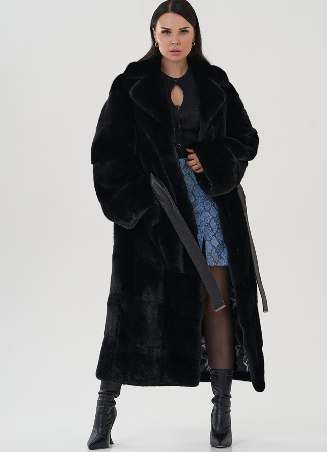 Шуба из аукционного меха норки модель № 81370 универмаг малина