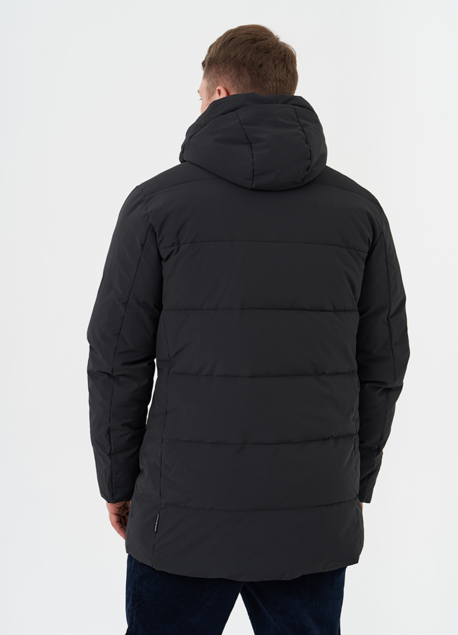 Мужской пуховик с капюшоном модель № 25710 универмаг малина