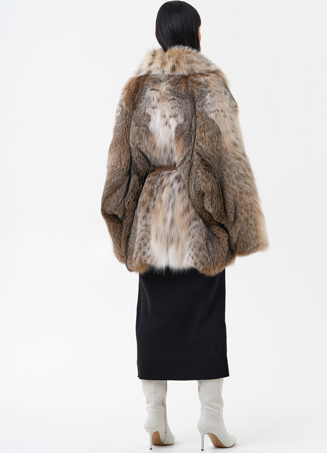 Шуба из рыси модель № 29295 универмаг малина