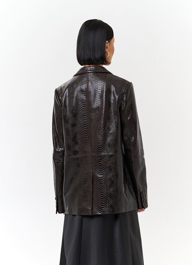 Женский жакет из натуральной кожи модель № 32731 универмаг малина