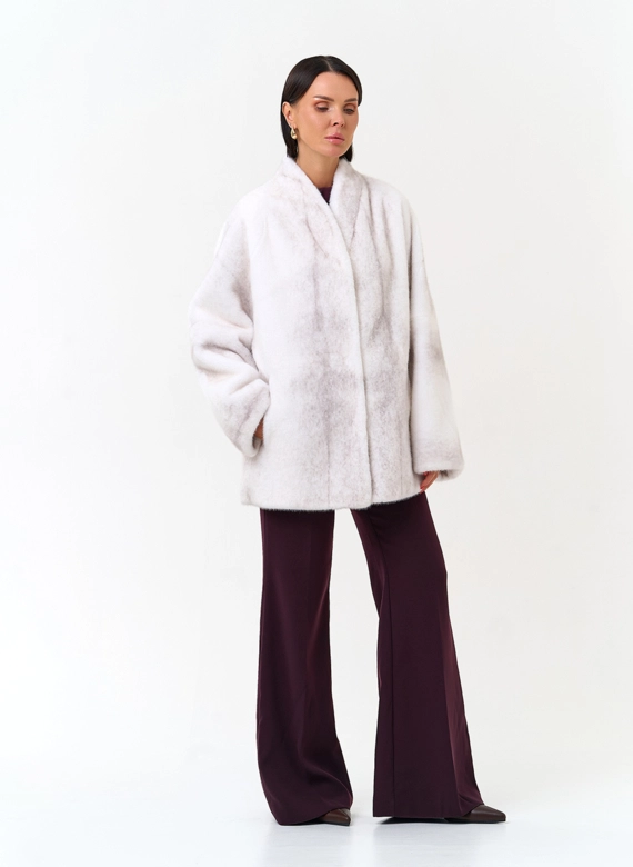 Женское пальто из эко меха
