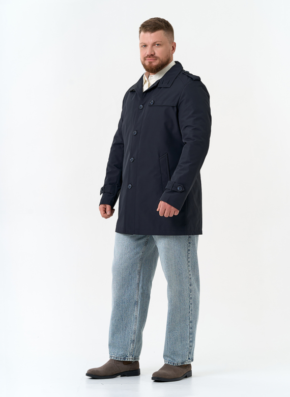 Мужское полупальто синего цвета