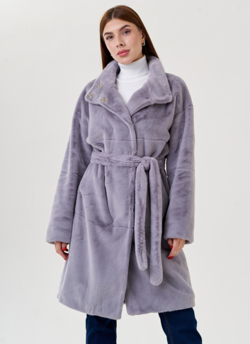 Женское пальто из искусственного меха 