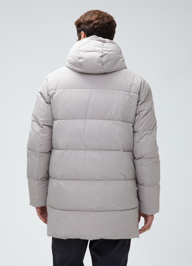 Мужской пуховик с капюшоном  модель № 27997 в кредит