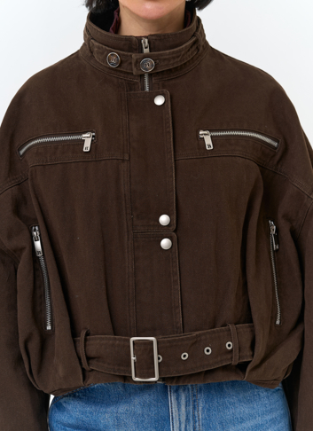 Женская короткая джинсовая куртка