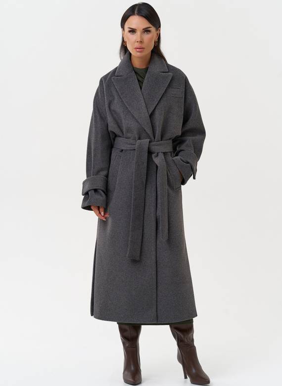 Женское пальто с поясом