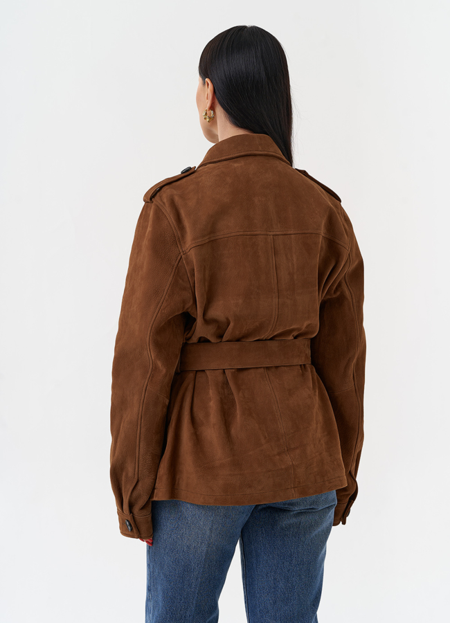 Куртка - сафари женская из натуральной замши модель № 29922 в кредит