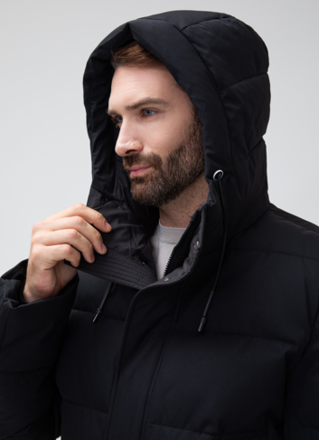 Мужской пуховик с капюшоном 