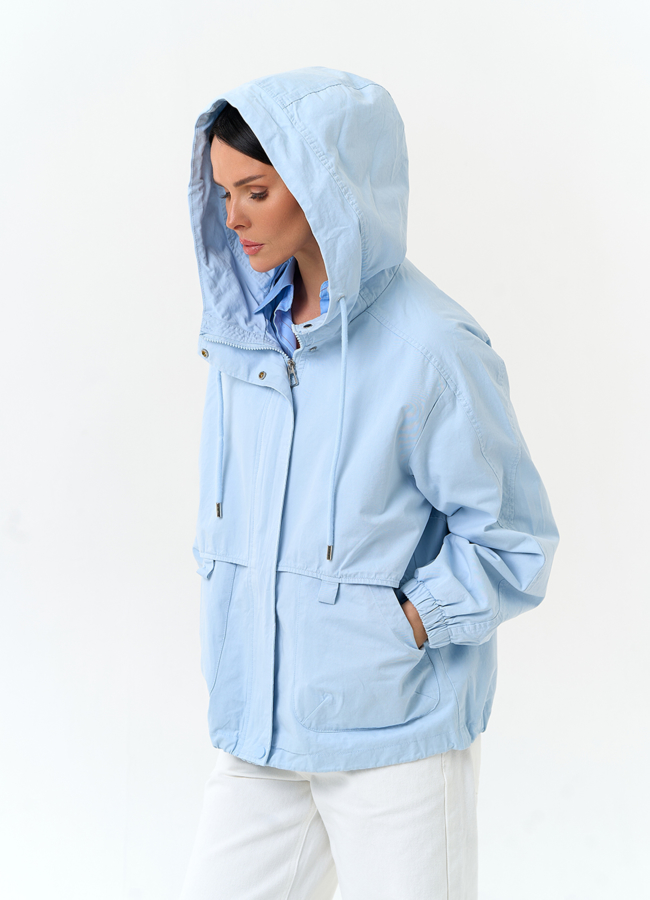 Женская ветровка с капюшоном модель № 30637 универмаг малина