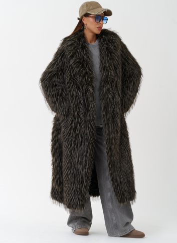 Шуба из эко меха под лису