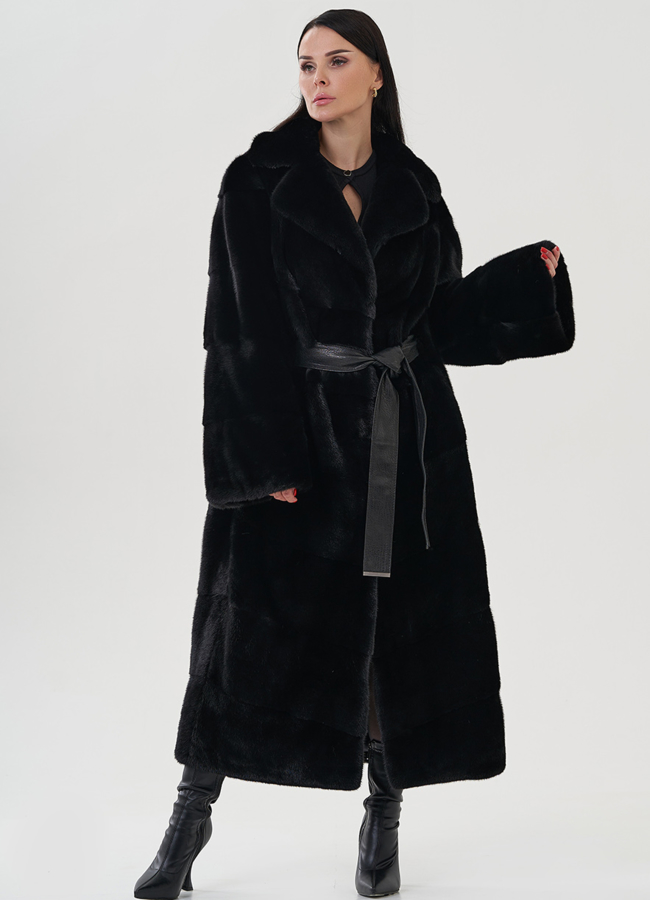 Шуба из аукционного меха норки модель № 81370 универмаг малина