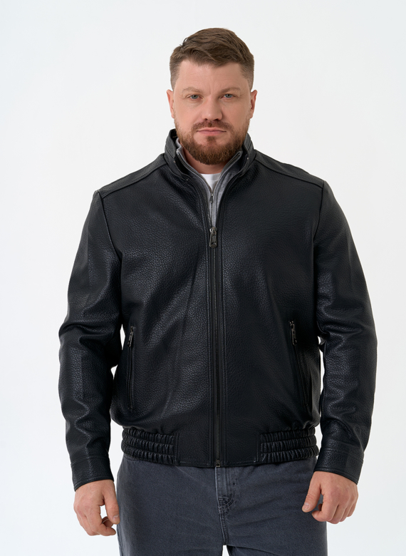 Мужская куртка бомбер из эко кожи