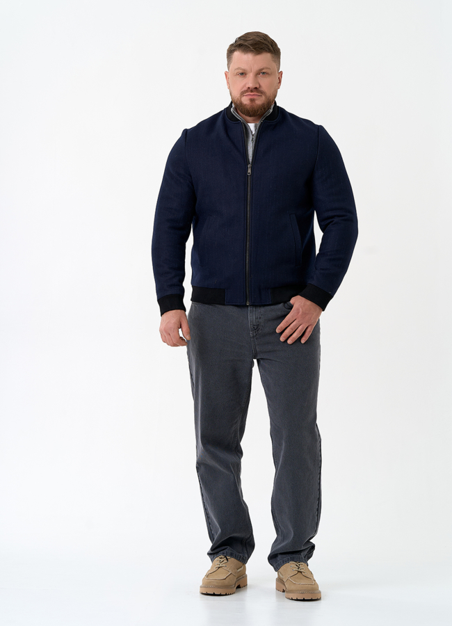 Мужское укороченное пальто бомбер модель № 32894 в кредит