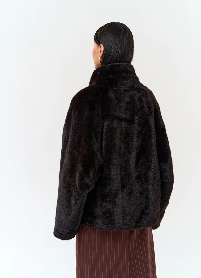 фото Женская куртка из эко меха модель № 33858
