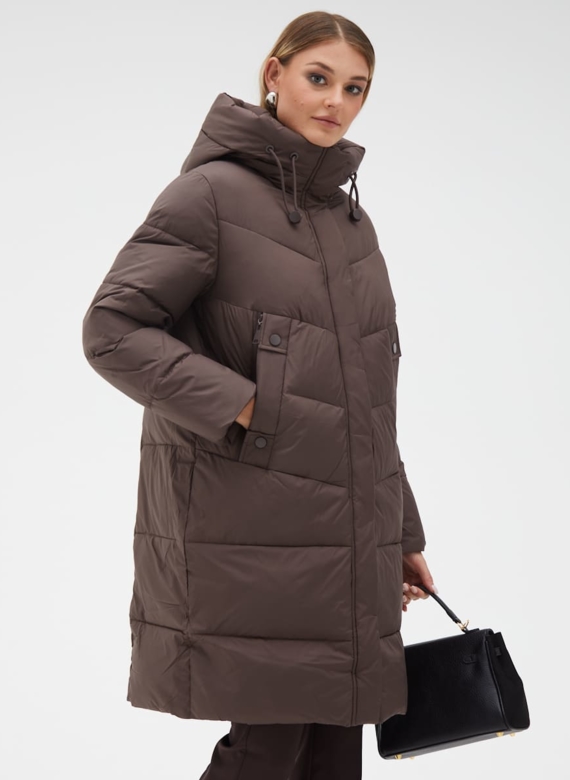 Пуховик женский с капюшоном