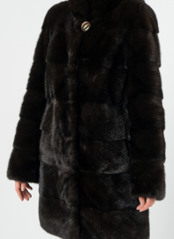 Поперечная шуба из норки