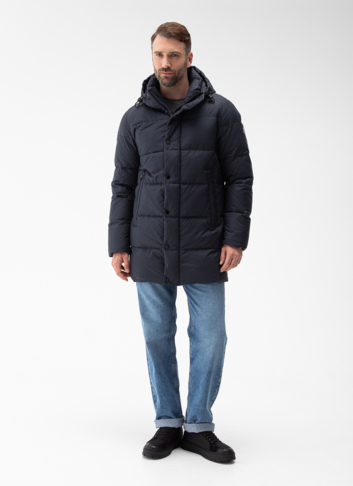 Мужской пуховик с капюшоном 