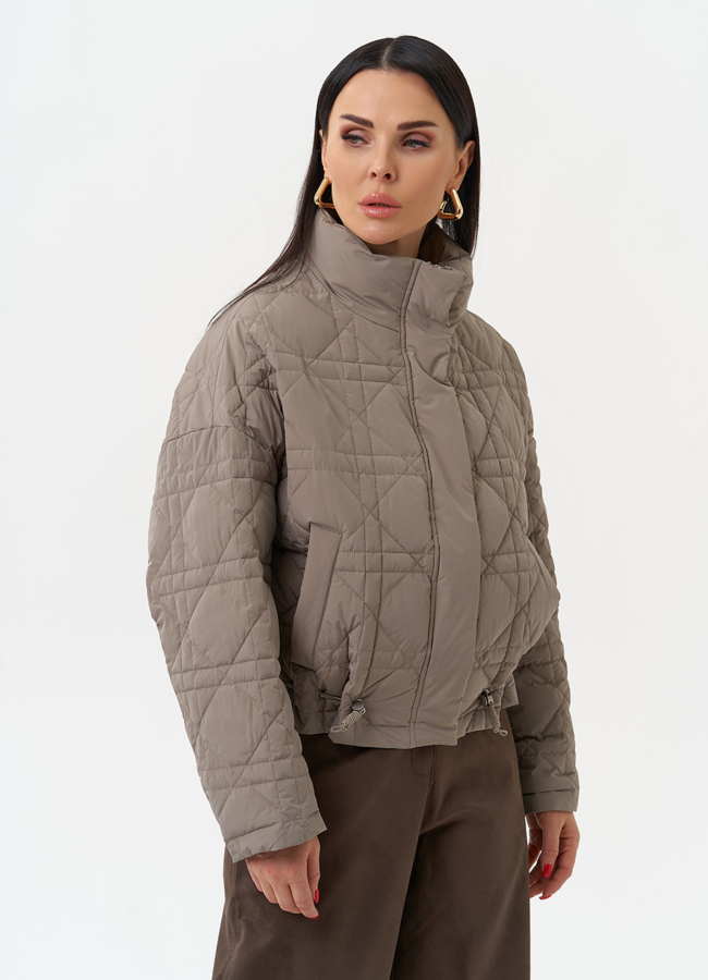 Короткая куртка с воротником стойкой модель № 30033 универмаг малина