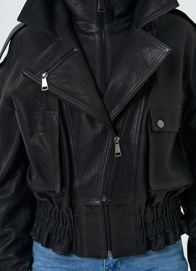 Женская куртка из натуральной кожи модель № 33170 универмаг малина