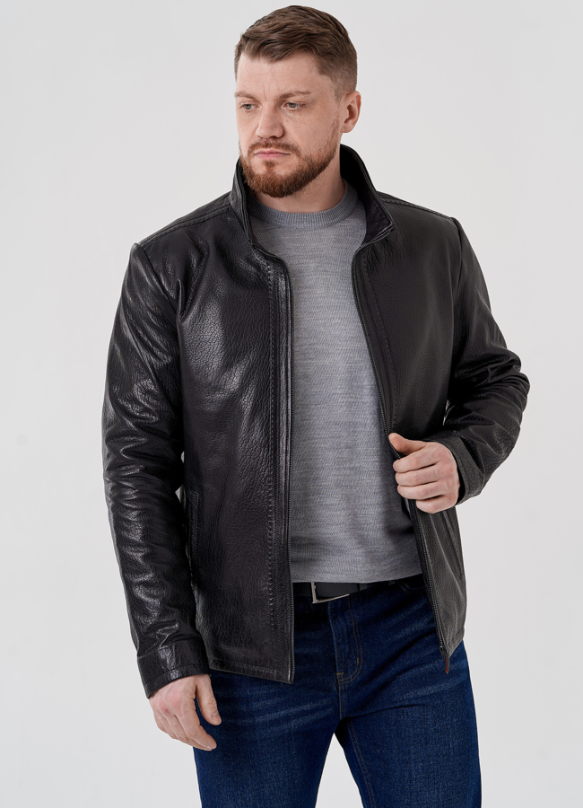 Мужская куртка из натуральной кожи  модель № 24395 универмаг малина