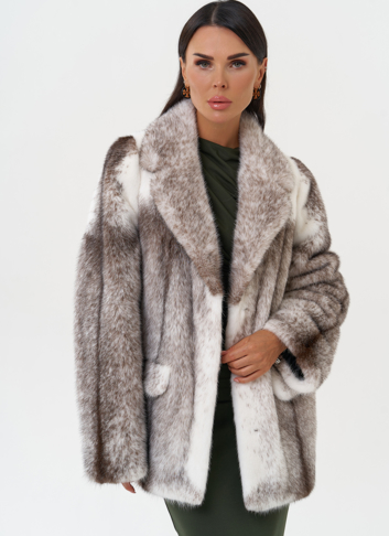 Жакет из норки крестовки cross