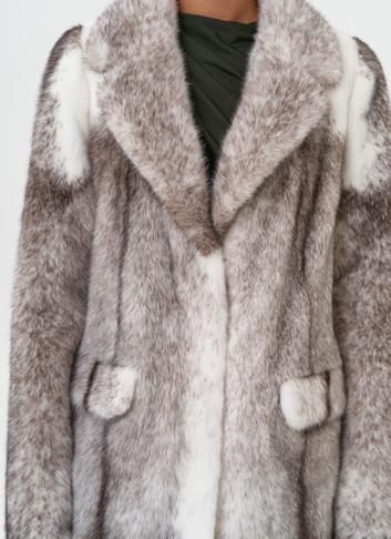 Жакет из норки крестовки cross