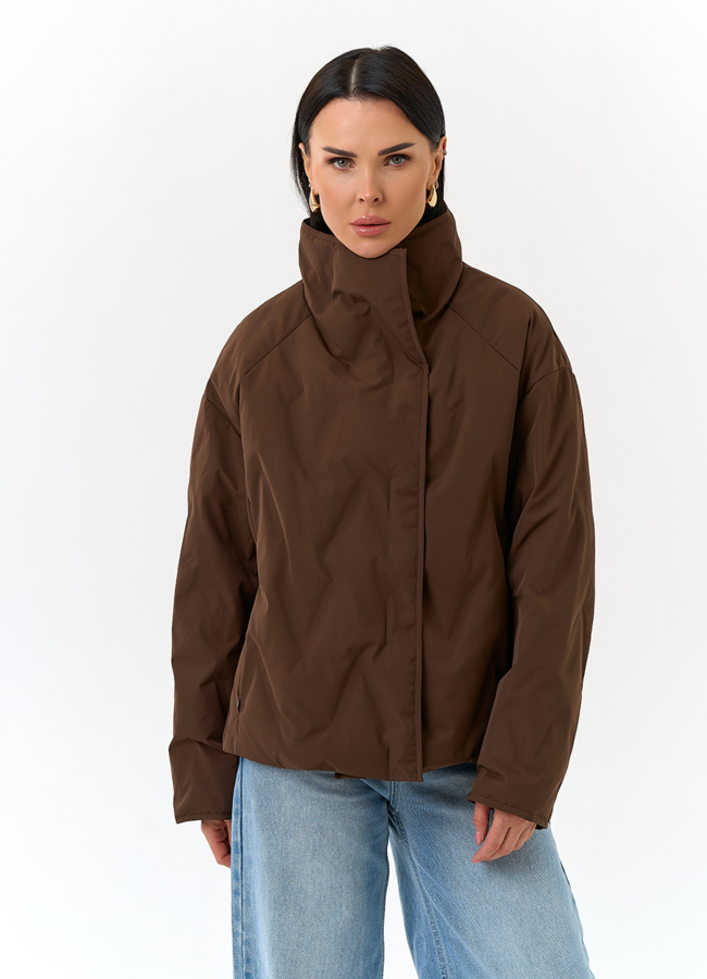 Женская куртка с воротником стойкой модель № 32835 в рассрочку