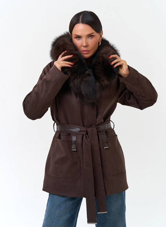 Женская куртка из эко замши