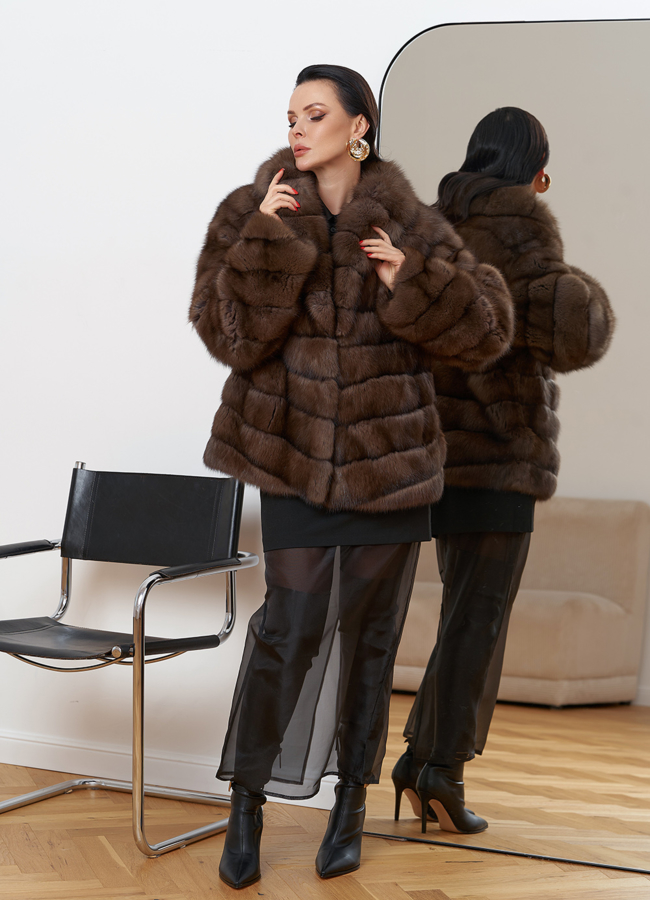 фото Шуба из баргузинского соболя модель № 29879