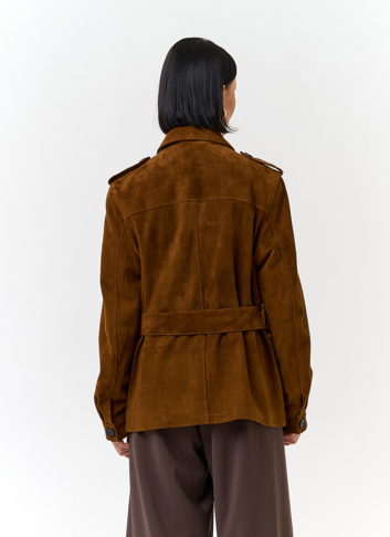 Куртка - сафари женская из натуральной замши